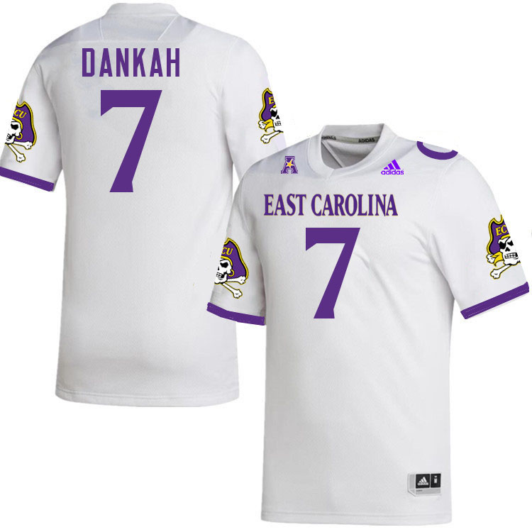 East Carolina Pirates #7 Samuel Dankah College Football Jerseys,Uniforms-White